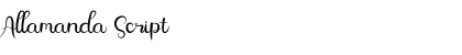 Download Allamanda Script Font Title Preview