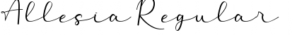 Download Allesia Regular Font Title Preview