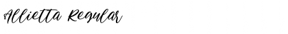 Download Allietta Regular Font Title Preview
