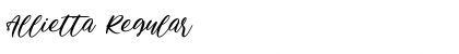 Download Allietta Regular Font Title Preview