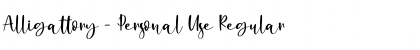 Download Alligattory - Personal Use Regular Font Title Preview