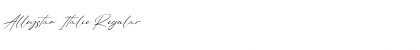 Download Alloystan Italic Regular Font Title Preview