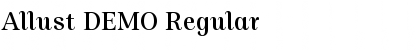 Download Allust DEMO Regular Font Title Preview