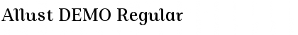 Download Allust DEMO Regular Font Title Preview