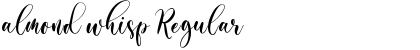 Download almond whisp Regular Font Title Preview