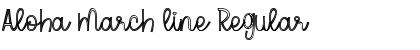Download Aloha March line Regular Font Title Preview
