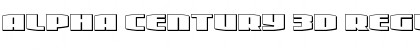 Download Alpha Century 3D Regular Font Title Preview