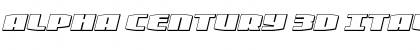 Download Alpha Century 3D Italic Regular Font Title Preview