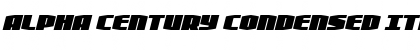 Download Alpha Century Condensed Italic Regular Font Title Preview