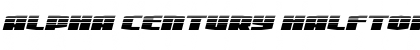 Download Alpha Century Halftone Italic Regular Font Title Preview