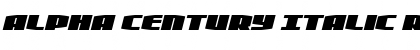 Download Alpha Century Italic Regular Font Title Preview
