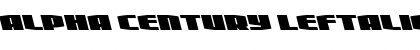 Download Alpha Century Leftalic Regular Font Title Preview