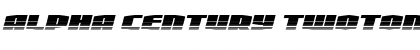 Download Alpha Century Twotone Italic Regular Font Title Preview