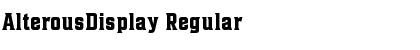 Download AlterousDisplay Regular Font Title Preview