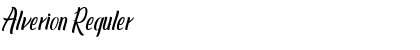 Download Alverion Reguler Font Title Preview