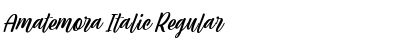 Download Amatemora Italic Regular Font Title Preview