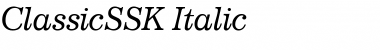 Download ClassicSSK Italic Font