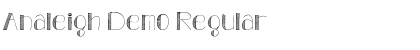 Download Analeigh Demo Regular Font Title Preview