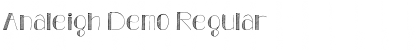 Download Analeigh Demo Regular Font Title Preview