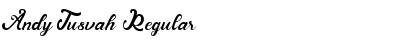 Download Andy Tusvah Regular Font Title Preview