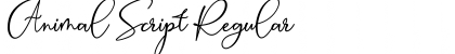Download Animal Script Regular Font Title Preview