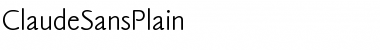 Download ClaudeSansPlain Regular Font Title Preview