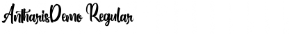 Download AntharisDemo Regular Font Title Preview