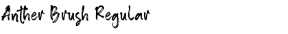 Download Anther Brush Regular Font Title Preview