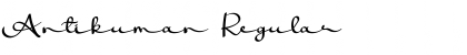 Download Antikuman Regular Font Title Preview