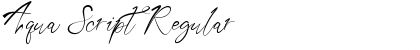 Download Aqua Script Regular Font Title Preview