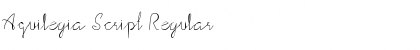 Download Aquilegia Script Regular Font Title Preview