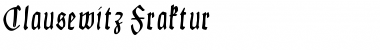 Download Clausewitz-Fraktur Regular Font Title Preview