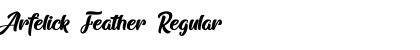 Download Arfelick Feather Regular Font Title Preview