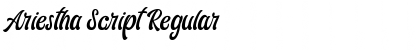 Download Ariestha Script Regular Font Title Preview