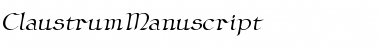 Download ClaustrumManuscript Regular Font Title Preview