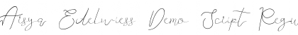Download Arsya Edelwiess Demo Script Regular Font Title Preview