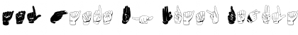 Download ASL Hands By Frank Regular Font Title Preview