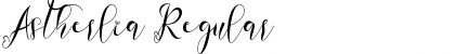 Download Astherlia Regular Font Title Preview