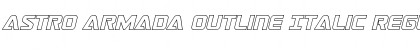 Download Astro Armada Outline Italic Regular Font Title Preview