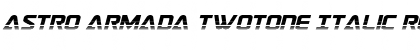 Download Astro Armada Twotone Italic Regular Font Title Preview