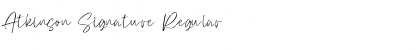 Download Atkinson Signature Regular Font Title Preview