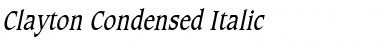 Download Clayton Condensed Italic Font Title Preview