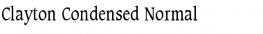 Download Clayton Condensed Normal Font Title Preview