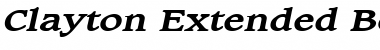 Download Clayton Extended Bold Italic Font Title Preview