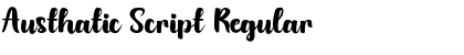 Download Austhatic Script Regular Font Title Preview