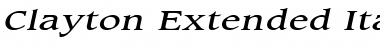 Download Clayton Extended Italic Font Title Preview