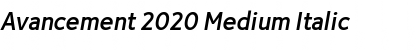 Download Avancement 2020 Medium Italic Font Title Preview