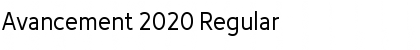 Download Avancement 2020 Regular Font Title Preview