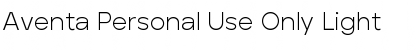 Download Aventa Personal Use Only Light Font Title Preview