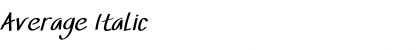 Download Average Italic Font Title Preview